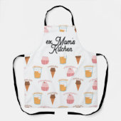 Custom Name Pink Cupcake and Black Cat Pattern  Schürze (Vorderseite)