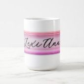 Custom Name Pink Glass Effect | Personalized Kaffeetasse (Mittel)