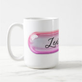 Custom Name Pink Glass Effect | Personalized Kaffeetasse (Links)