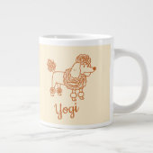 Custom Name Poodle Ornament – Handdrawn Dog Gift Jumbo-Tasse (Rechts)