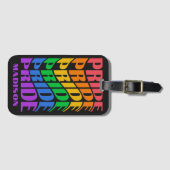 Custom Name Pride Gepäckanhänger (Vorderseite (Horizontal))
