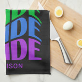 Custom Name Pride Geschirrtuch (Viertel Falte)