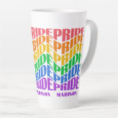 Custom Name Pride Milchtasse (Rechte Ecke)