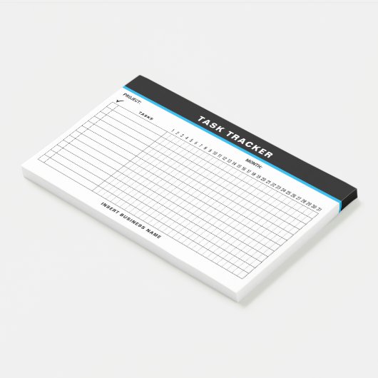 Custom Name Project Task Tracker Post-It Notes Klebezettel (angewinkelt)