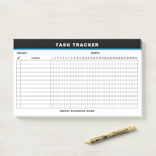Custom Name Project Task Tracker Post-It Notes Klebezettel (Auf Schreibtisch)
