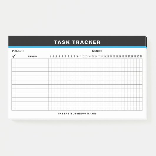 Custom Name Project Task Tracker Post-It Notes Klebezettel (Vorderseite)