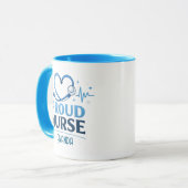 Custom Name Proud Nurse Coffee Mug Gift Tasse (Vorderseite Links)