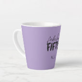 Custom Name - Purple Fabulous Fifty Latte Mug Milchtasse (Linke Ecke)