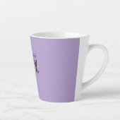 Custom Name - Purple Fabulous Fifty Latte Mug Milchtasse (Rechts)