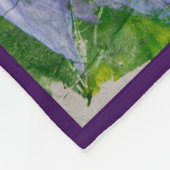 Custom Name Purple Green Abstract Painted Fleecedecke (Ecke)