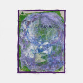 Custom Name Purple Green Abstract Painted Fleecedecke (Vorderseite)