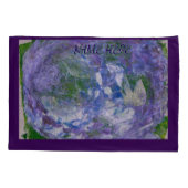 Custom Name Purple Green Abstract Painted Kissenbezug (Rückseite)