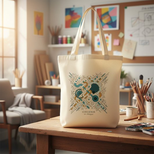 Custom Name & QR Code Business Tote Tragetasche