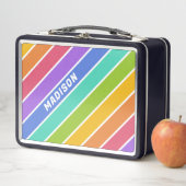 Custom Name Rainbow Colors Metall Brotdose (Beispiel)