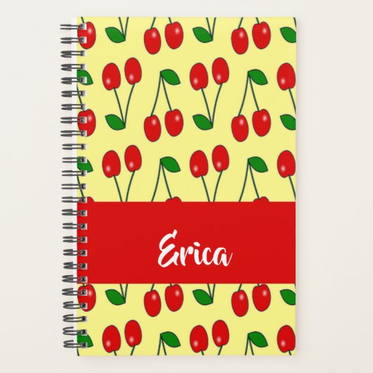 Custom name red cherries on yellow planer (Vorderseite)