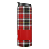 Custom name red pläd pattern thermosbecher (Nach rechts gedreht)