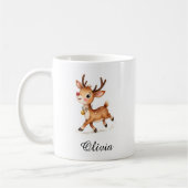Custom Name Reindeer Coffee Mug - Personalized Kaffeetasse (Links)