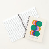 Custom Name Retro Modern Geometric Art Cover Notizblock (Innenseite)