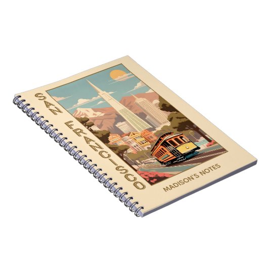 Custom Name Retro San Francisco Notizblock (Rechte Seite)