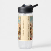 Custom Name Retro San Francisco Trinkflasche (Links)