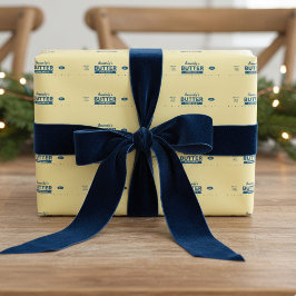 Custom Name Retro Stick of Butter Funny Foodie Geschenkpapier
