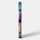 Custom Name Retro Synthwave Sunset Palm Trees Case-Mate iPhone Hülle (Rückseite / Links)