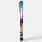 Custom Name Retro Synthwave Sunset Palm Trees Case-Mate iPhone Hülle (Rückseite / Links)