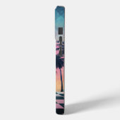Custom Name Retro Synthwave Sunset Palm Trees Case-Mate iPhone Hülle (Rückseite / Links)