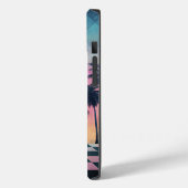 Custom Name Retro Synthwave Sunset Palm Trees Case-Mate iPhone Hülle (Rückseite / Links)