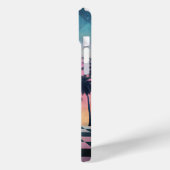 Custom Name Retro Synthwave Sunset Palm Trees Case-Mate iPhone Hülle (Rückseite / Links)