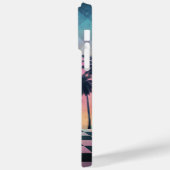 Custom Name Retro Synthwave Sunset Palm Trees Case-Mate iPhone Hülle (Rückseite / Links)