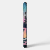 Custom Name Retro Synthwave Sunset Palm Trees Case-Mate iPhone Hülle (Rückseite / Links)