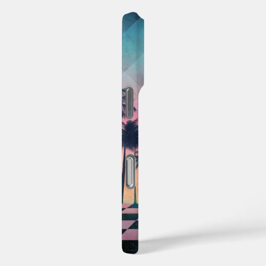 Custom Name Retro Synthwave Sunset Palm Trees Case-Mate iPhone Hülle (Rückseite / Rechts)