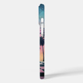 Custom Name Retro Synthwave Sunset Palm Trees Case-Mate iPhone Hülle (Rückseite / Links)