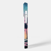 Custom Name Retro Synthwave Sunset Palm Trees Case-Mate iPhone Hülle (Rückseite / Links)