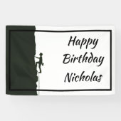 Custom Name Rock Mountain Climber Banner (Horizontal)