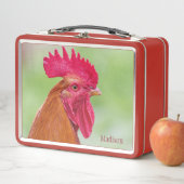 Custom Name Rooster Metall Brotdose (Beispiel)