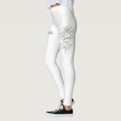 Custom Name Rose Floral Leggings - Personalized Is (Links)
