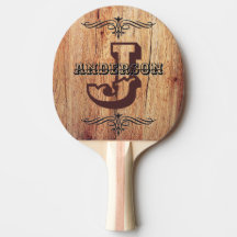 Custom Name, Rustic, Western, Table Tennis, Sports