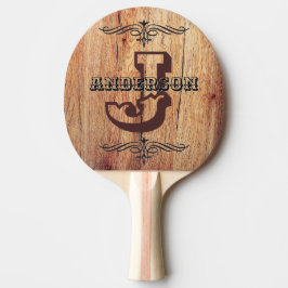 Custom Name, Rustic, Western, Table Tennis, Sports Tischtennis Schläger