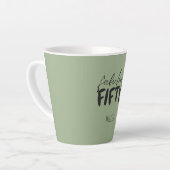 Custom Name - Sage Green Fabulous Fifty Latte Mug Milchtasse (Linke Ecke)