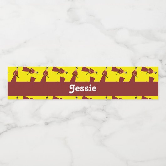 Custom name samurai warrior pattern wasserflaschenetikett (Einzelnes Label)