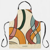 Custom Name Scandinavian Abstract Muted Kitchen  Schürze (Vorderseite)