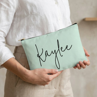 Custom name script birthday pouch gift for her mom zubehörtasche