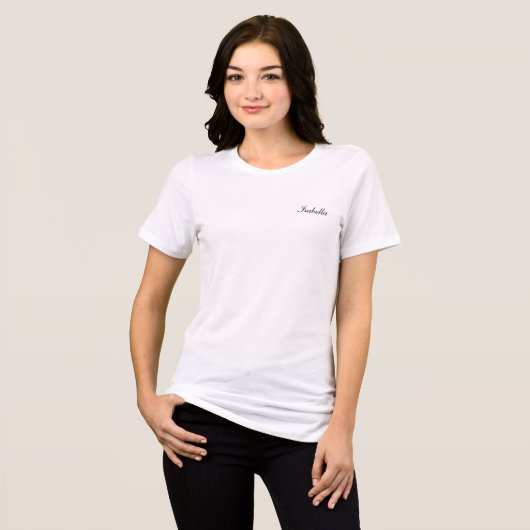 Custom Name Simple Stylish Personalized Tri-Blend Shirt (Vorderseite voll)