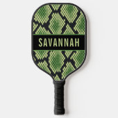Custom Name Snake Animal Print Pattern Classic Pickleball Schläger (Vorderseite)