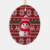 Custom Name Snowman Christmas Ornament (Rechts)