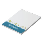 Custom name stars blue kids notizblock (Rotiert)