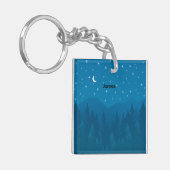 Custom Name, Stars Moon Mountain Acrylic Keychain Schlüsselanhänger (Vorderseite links)