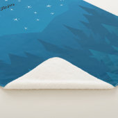 Custom Name, Stars Moon Mountain Sherpa Blanket Sherpadecke (3/4)